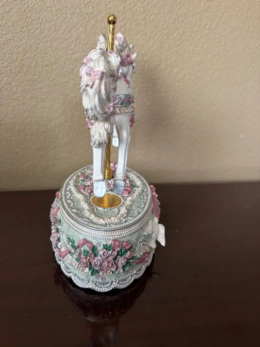 San Francisco Music Box Ltd Ed 41/4500 Caroline Carousel Horse Heart Will Go On